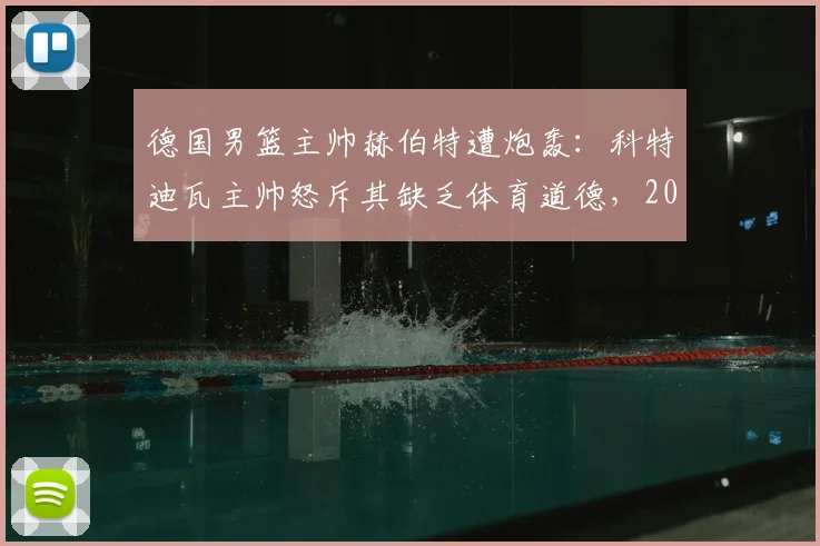 德国男篮主帅赫伯特遭炮轰：科特迪瓦主帅怒斥其缺乏体育道德，2026年冲突细节全回顾